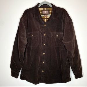 Levis Brown Corduroy Button Front Barn Jacket Coat
